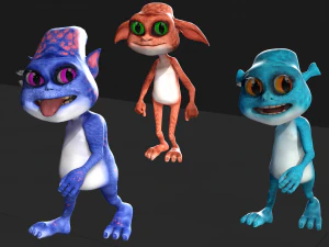 CAT CARTOON PACK FELINE CHILD CAT 3D Model
