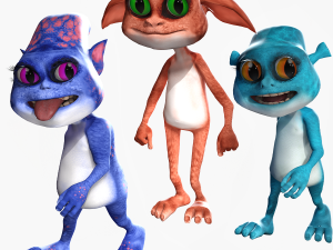 CAT CARTOON PACK FELINE CHILD CAT Modèle 3D