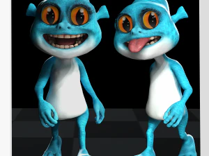 GATTO CARTOON KID CAT - BAMBINI Modello 3D