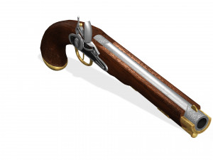 FRENCH CAVALRY PISTOL 1800 35CM 3D MODEL WEAPON WAR WARRIOR NAPOLEONIC PERIOD WAR SOLDIER Modelo 3D
