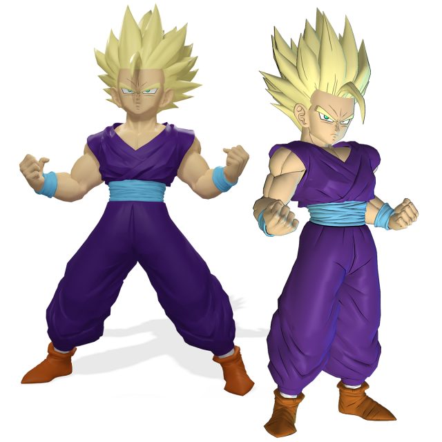 DOWNLOAD 3D MODEL SON GOHAN DRAGON BALL DRAGON BALL DINOSAUR AVATAR CHARACTER POKMON 3D Model .c4d .max .obj .3ds .fbx .stl .blend 