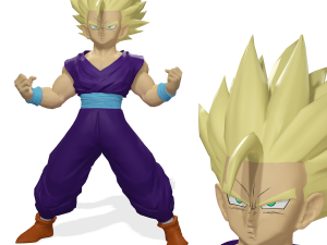 DOWNLOAD 3D MODEL SON GOHAN DRAGON BALL DRAGON BALL DINOSAUR AVATAR CHARACTER POKMON 3D Model