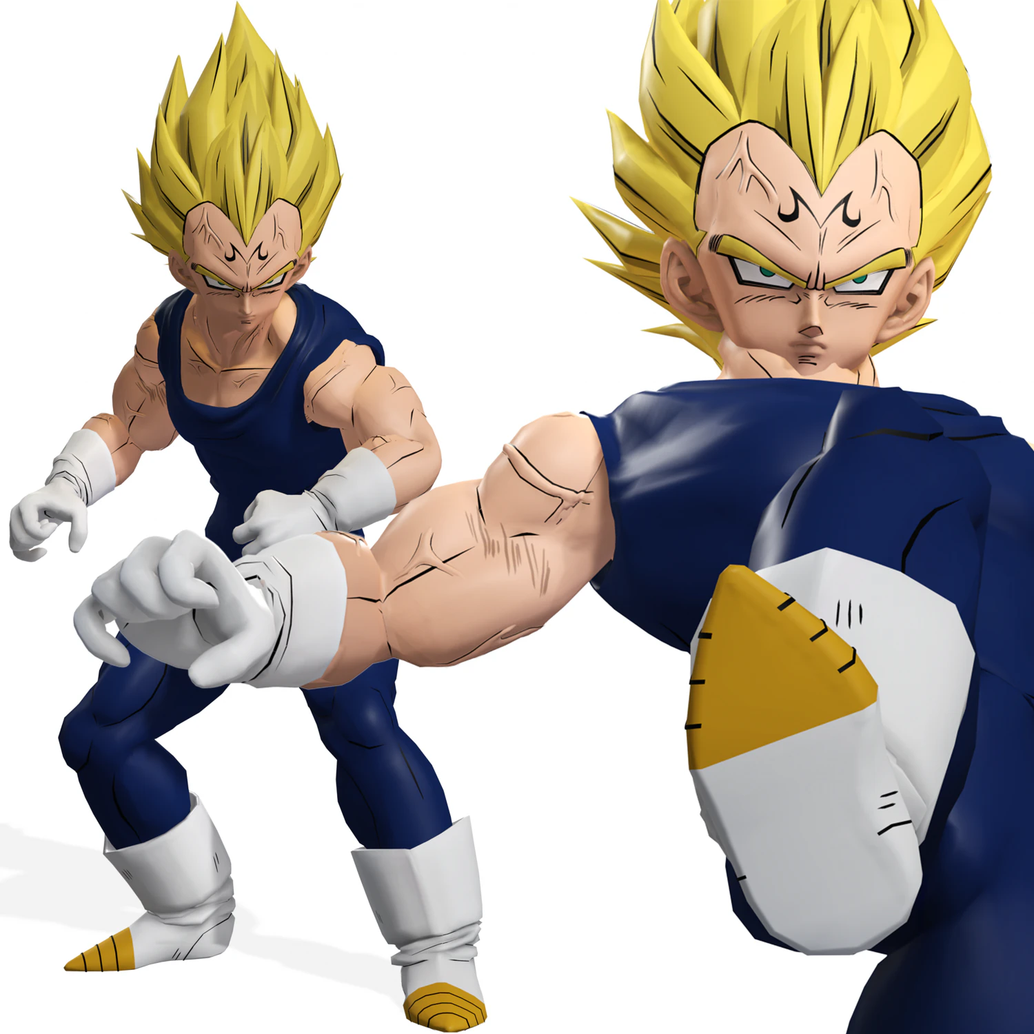 DOWNLOAD VEGETA 3D MODEL - ANIMATED FOR BLENDER-FBX-UNITY-MAYA-UNREAL-C4D-3DS MAX - 3D PRINTING DOWN 3D Model .c4d .max .obj .3ds .fbx .stl .blend 