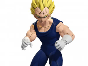 DOWNLOAD VEGETA 3D MODEL - ANIMATED FOR BLENDER-FBX-UNITY-MAYA-UNREAL-C4D-3DS MAX - 3D PRINTING DOWN 3D Model