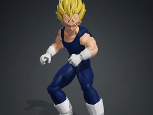 DOWNLOAD VEGETA 3D MODEL - ANIMATED FOR BLENDER-FBX-UNITY-MAYA-UNREAL-C4D-3DS MAX - 3D PRINTING DOWN 3D Model