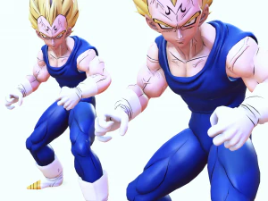 DOWNLOAD VEGETA 3D MODEL - ANIMATED FOR BLENDER-FBX-UNITY-MAYA-UNREAL-C4D-3DS MAX - 3D PRINTING DOWN 3D Model
