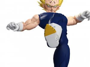 DOWNLOAD VEGETA 3D MODEL - ANIMATED FOR BLENDER-FBX-UNITY-MAYA-UNREAL-C4D-3DS MAX - 3D PRINTING DOWN 3D Model