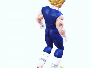 DOWNLOAD VEGETA 3D MODEL - ANIMATED FOR BLENDER-FBX-UNITY-MAYA-UNREAL-C4D-3DS MAX - 3D PRINTING DOWN Model 3D