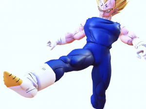 DOWNLOAD VEGETA 3D MODEL - ANIMATED FOR BLENDER-FBX-UNITY-MAYA-UNREAL-C4D-3DS MAX - 3D PRINTING DOWN 3D Model