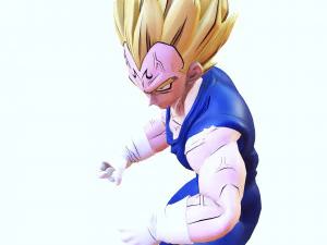 DOWNLOAD VEGETA 3D MODEL - ANIMATED FOR BLENDER-FBX-UNITY-MAYA-UNREAL-C4D-3DS MAX - 3D PRINTING DOWN 3D Model