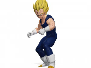 DOWNLOAD VEGETA 3D MODEL - ANIMATED FOR BLENDER-FBX-UNITY-MAYA-UNREAL-C4D-3DS MAX - 3D PRINTING DOWN 3D Model