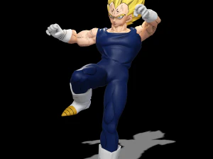 DOWNLOAD VEGETA 3D MODEL - ANIMATED FOR BLENDER-FBX-UNITY-MAYA-UNREAL-C4D-3DS MAX - 3D PRINTING DOWN 3D Model