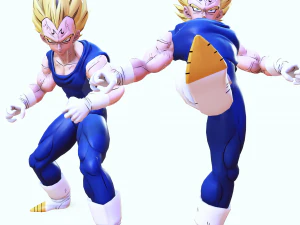 DOWNLOAD VEGETA 3D MODEL - ANIMATED FOR BLENDER-FBX-UNITY-MAYA-UNREAL-C4D-3DS MAX - 3D PRINTING DOWN 3D Model