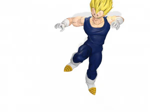DOWNLOAD VEGETA 3D MODEL - ANIMATED FOR BLENDER-FBX-UNITY-MAYA-UNREAL-C4D-3DS MAX - 3D PRINTING DOWN 3D Model