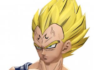 DOWNLOAD VEGETA 3D MODEL - ANIMATED FOR BLENDER-FBX-UNITY-MAYA-UNREAL-C4D-3DS MAX - 3D PRINTING DOWN 3D Model