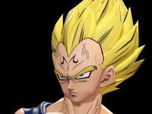 DOWNLOAD VEGETA 3D MODEL - ANIMATED FOR BLENDER-FBX-UNITY-MAYA-UNREAL-C4D-3DS MAX - 3D PRINTING DOWN 3D Model