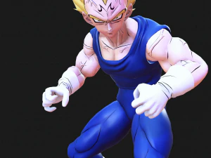 DOWNLOAD VEGETA 3D MODEL - ANIMATED FOR BLENDER-FBX-UNITY-MAYA-UNREAL-C4D-3DS MAX - 3D PRINTING DOWN 3D Model