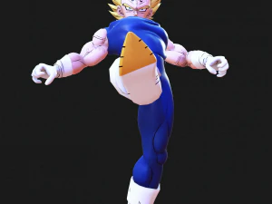 DOWNLOAD VEGETA 3D MODEL - ANIMATED FOR BLENDER-FBX-UNITY-MAYA-UNREAL-C4D-3DS MAX - 3D PRINTING DOWN 3D Model