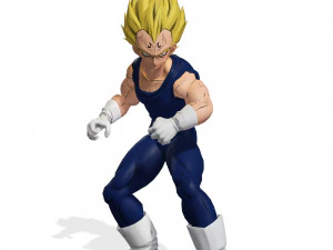 DOWNLOAD VEGETA 3D MODEL - ANIMATED FOR BLENDER-FBX-UNITY-MAYA-UNREAL-C4D-3DS MAX - 3D PRINTING DOWN 3D Model