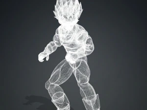 DOWNLOAD VEGETA 3D MODEL - ANIMATED FOR BLENDER-FBX-UNITY-MAYA-UNREAL-C4D-3DS MAX - 3D PRINTING DOWN 3D Model