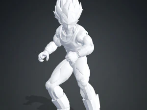 DOWNLOAD VEGETA 3D MODEL - ANIMATED FOR BLENDER-FBX-UNITY-MAYA-UNREAL-C4D-3DS MAX - 3D PRINTING DOWN 3D Model