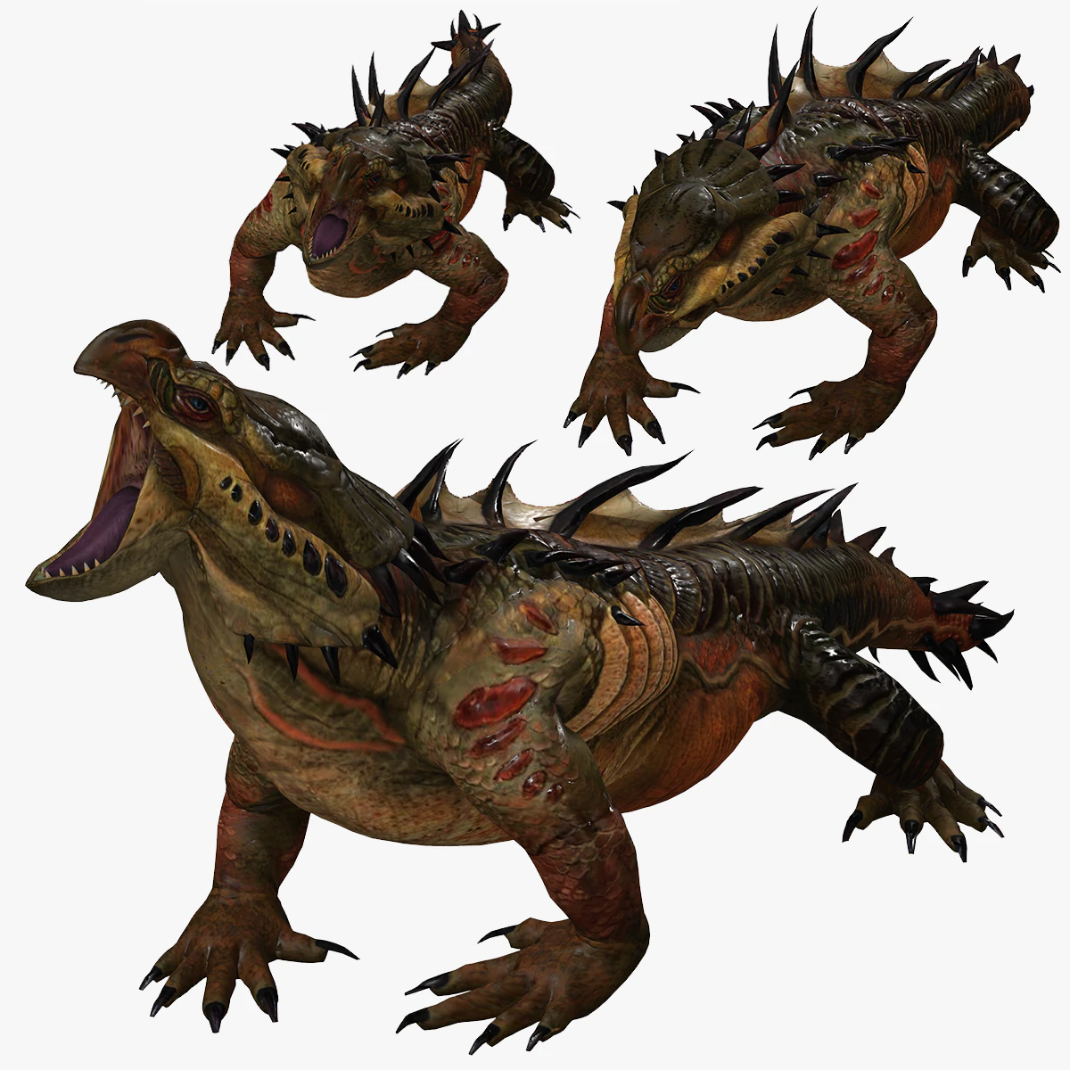 DOWNLOAD KOMODO DRAGON 3D MODEL - ANIMATED - OBJ - FBX - 3D PRINTING - 3D PROJECT GAME READY-3DS MAX 3D Model .c4d .max .obj .3ds .fbx .stl .blend 