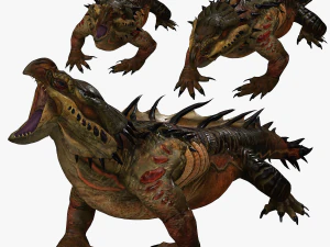 SCARICA MODELLO 3D DRAGO KOMODO - ANIMATO - OBJ - FBX - STAMPA 3D - GIOCO PROGETTO 3D READY-3DS MAX Modello 3D