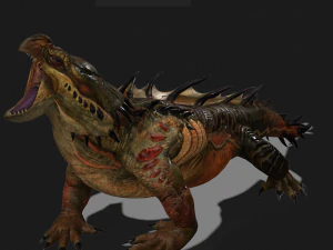 DOWNLOAD KOMODO DRAGON 3D MODEL - ANIMATED - OBJ - FBX - 3D PRINTING - 3D PROJECT GAME READY-3DS MAX 3D Model