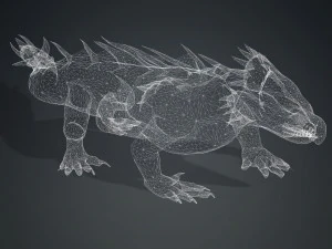 DOWNLOAD KOMODO DRAGON 3D MODEL - ANIMATED - OBJ - FBX - 3D PRINTING - 3D PROJECT GAME READY-3DS MAX 3D Model