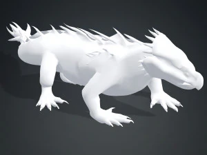 DOWNLOAD KOMODO DRAGON 3D MODEL - ANIMATED - OBJ - FBX - 3D PRINTING - 3D PROJECT GAME READY-3DS MAX 3D Model