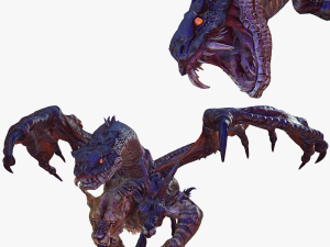 DOWNLOAD CHIMERA 3D MODEL - OBJ FBX - 3D PRINTING - 3D PROJECT - MONSTER CHIMERA - BASILIK DINOSAUR 3Dモデル