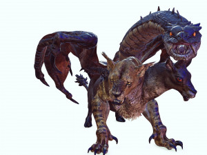 DOWNLOAD CHIMERA 3D MODEL - OBJ FBX - 3D PRINTING - 3D PROJECT - MONSTER CHIMERA - BASILIK DINOSAUR Modello 3D
