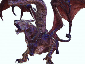DOWNLOAD CHIMERA 3D MODEL - OBJ FBX - 3D PRINTING - 3D PROJECT - MONSTER CHIMERA - BASILIK DINOSAUR Modello 3D