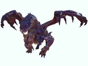DOWNLOAD CHIMERA 3D MODEL - OBJ FBX - 3D PRINTING - 3D PROJECT - MONSTER CHIMERA - BASILIK DINOSAUR Modello 3D