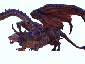DOWNLOAD CHIMERA 3D MODEL - OBJ FBX - 3D PRINTING - 3D PROJECT - MONSTER CHIMERA - BASILIK DINOSAUR Modello 3D