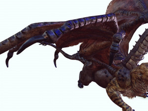 DOWNLOAD CHIMERA 3D MODEL - OBJ FBX - 3D PRINTING - 3D PROJECT - MONSTER CHIMERA - BASILIK DINOSAUR Modello 3D