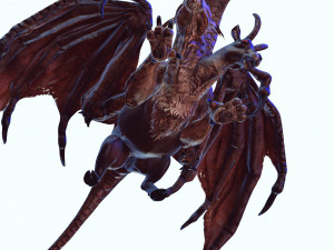 DOWNLOAD CHIMERA 3D MODEL - OBJ FBX - 3D PRINTING - 3D PROJECT - MONSTER CHIMERA - BASILIK DINOSAUR Modello 3D