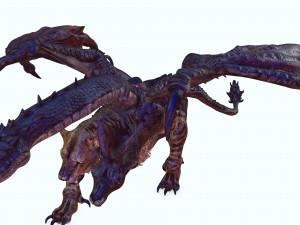 DOWNLOAD CHIMERA 3D MODEL - OBJ FBX - 3D PRINTING - 3D PROJECT - MONSTER CHIMERA - BASILIK DINOSAUR Modello 3D
