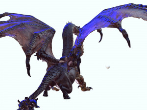 DOWNLOAD CHIMERA 3D MODEL - OBJ FBX - 3D PRINTING - 3D PROJECT - MONSTER CHIMERA - BASILIK DINOSAUR Modello 3D