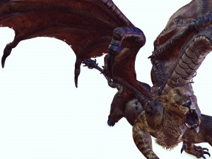 DOWNLOAD CHIMERA 3D MODEL - OBJ FBX - 3D PRINTING - 3D PROJECT - MONSTER CHIMERA - BASILIK DINOSAUR Modello 3D