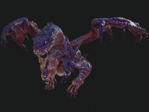 DOWNLOAD CHIMERA 3D MODEL - OBJ FBX - 3D PRINTING - 3D PROJECT - MONSTER CHIMERA - BASILIK DINOSAUR Modello 3D