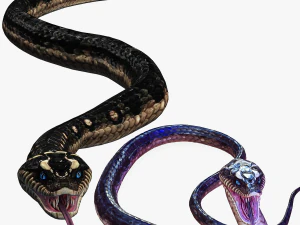 DOWNLOAD VIPER 3D MODEL - DINOSAUR - MYTHOLOGICAL - FIHS - PYTHON - REPTILE - SNAKE - ANIMATED - 3D Model