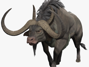 DOWNLOAD BUFFALO 3D MODEL - 3D MODEL ANIMATED - GOAT BULL COW GOAT - BULL COW GOAT BULL COW Modelo 3D