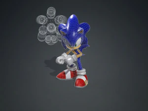 SONIC SONIC 3D MODEL RIGGED CARTOON DRAGON DINOSAUR POKMON SONIC PET PET SONIC TEDDY TEDDY 3D Model