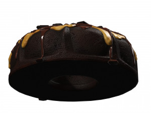 CHOCOLATE CAKE CARAMEL CAKE ICE CREAM FOOD 3D MODEL - 3D PRINTING - OBJ - FBX - STRAWBERRY 3D Model