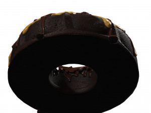 CHOCOLATE CAKE CARAMEL CAKE ICE CREAM FOOD 3D MODEL - 3D PRINTING - OBJ - FBX - STRAWBERRY 3D Model