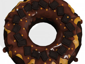 CHOCOLATE CAKE CARAMEL CAKE ICE CREAM FOOD 3D MODEL - 3D PRINTING - OBJ - FBX - STRAWBERRY 3D Model