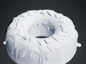 TORTA AL CIOCCOLATO TORTA AL CARAMELLO GELATO CIBO MODELLO 3D - STAMPA 3D - OBJ - FBX - FRAGOLA Modello 3D