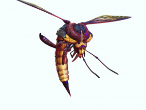 DOWNLOAD BEE 3D MODEL - ANIMATED - INSECT RAPTOR LINHERAPTOR MICRO BEE FLYING - POKMON - DRAGON - 3D 模型