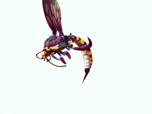 DOWNLOAD BEE 3D MODEL - ANIMATED - INSECT RAPTOR LINHERAPTOR MICRO BEE FLYING - POKMON - DRAGON - 3D 模型